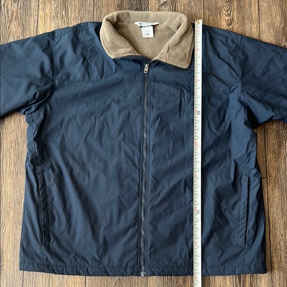 VTG Columbia Full Zip Fleece Lined Nylon Jacket Mens Size 2XL Blue Zip Pockets - Picture 16 of 16